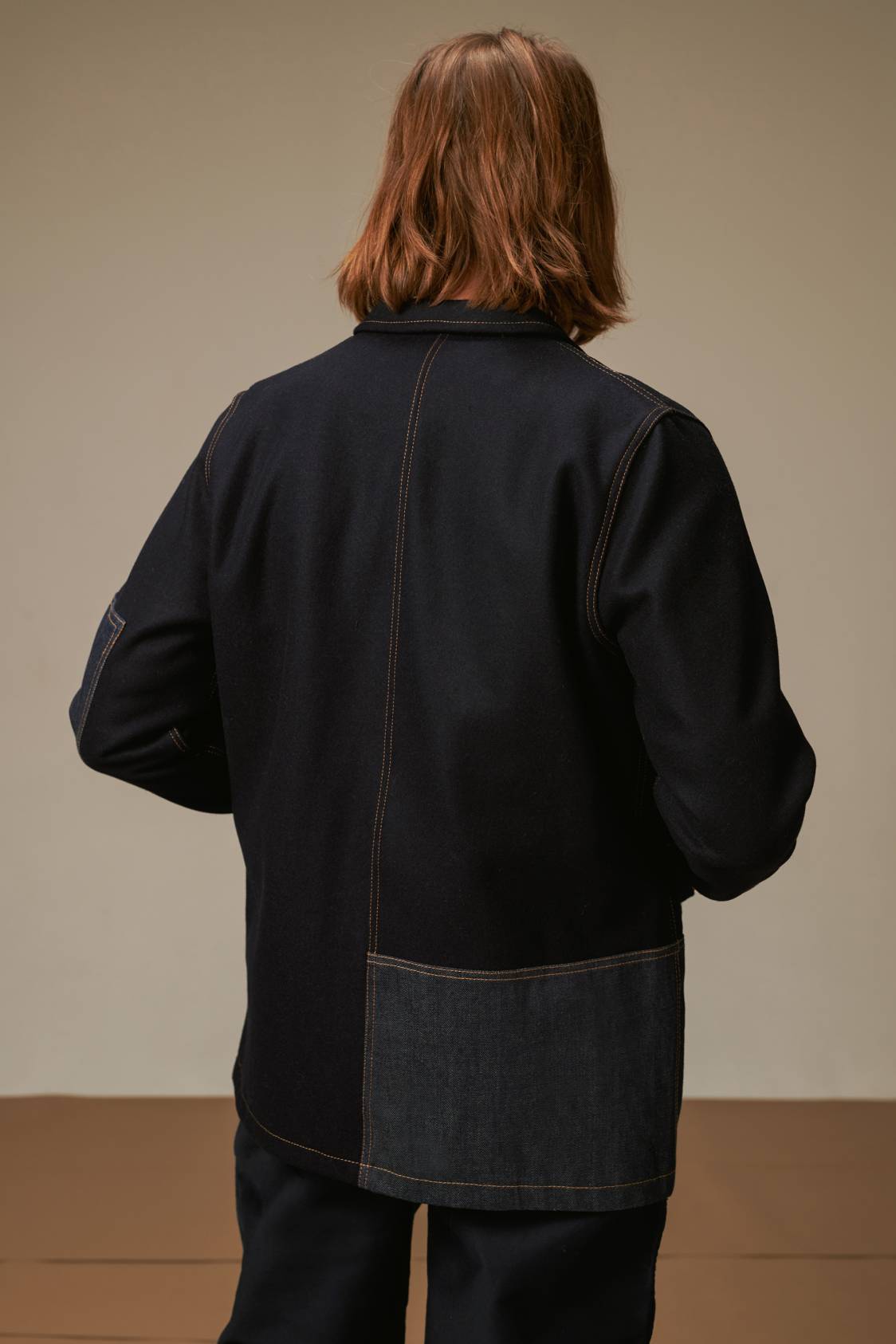 Work Jacket with contrasting patches - LE MONT SAINT MICHEL