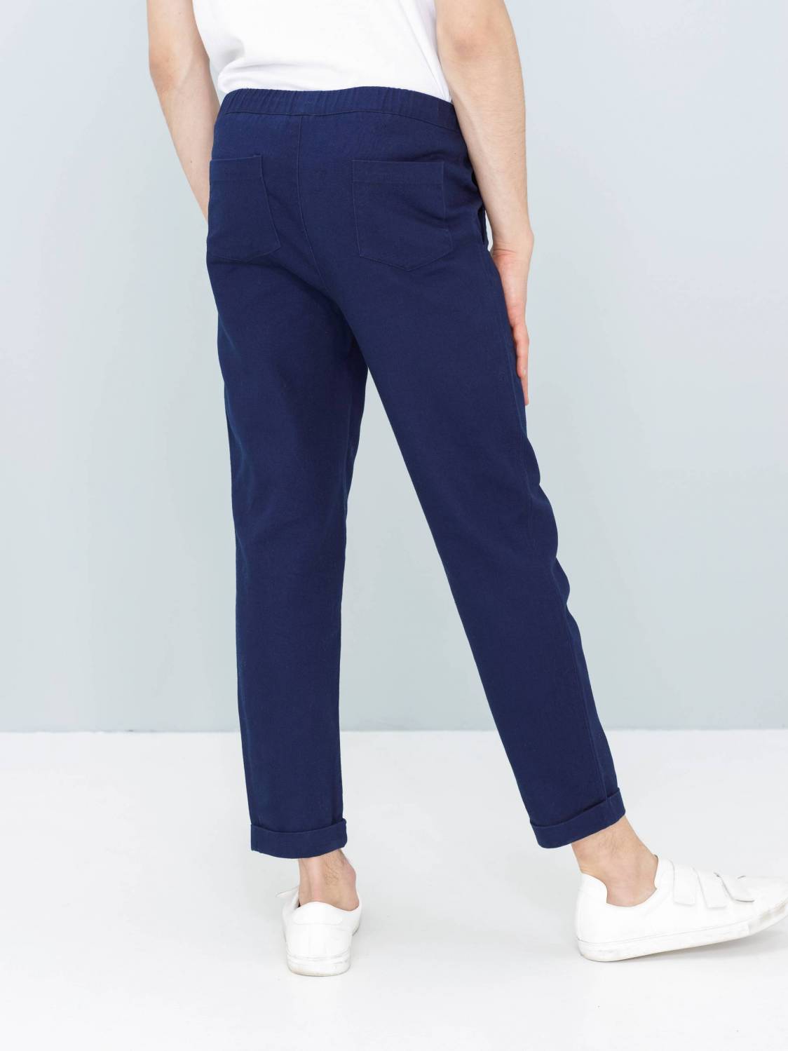 Drawstring Cotton Twill Trousers