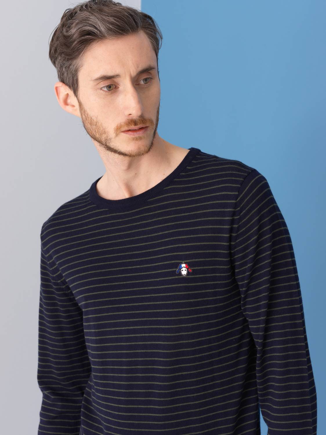 Sheep thin-stripe Sweater
