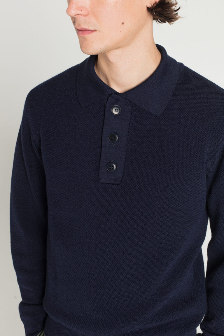 STANNY - MERINO WOOL SWEATER - NAVY, seconde vue