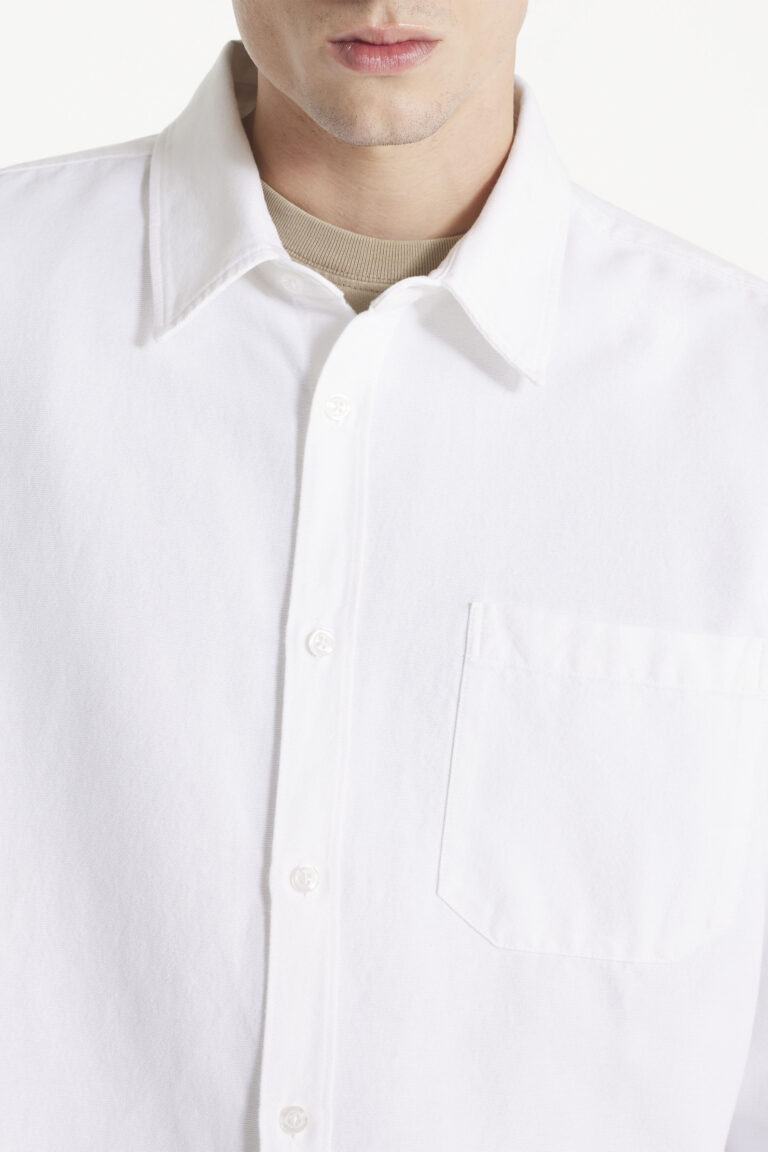 Cosmo - French oxford shirt - WHITE, seconde vue