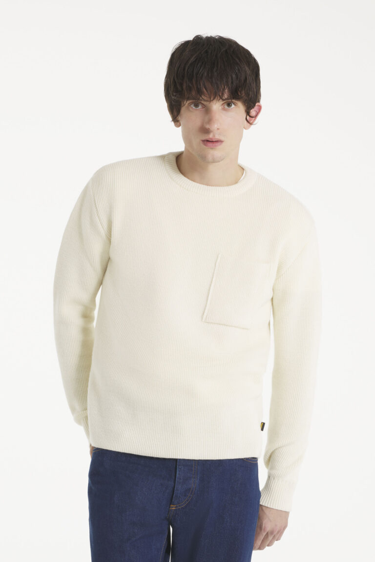Salaun - Virgin wool sweater - OFFWHITE, seconde vue
