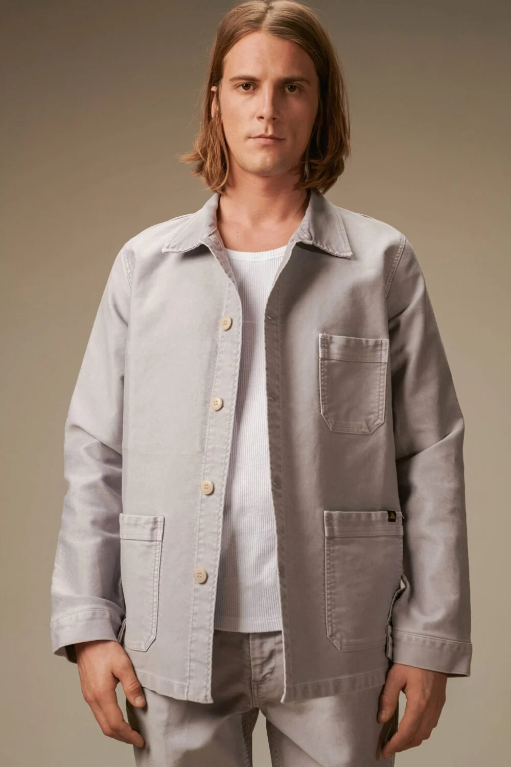 Veste de travail Vintage Washed - GRIS, seconde vue
