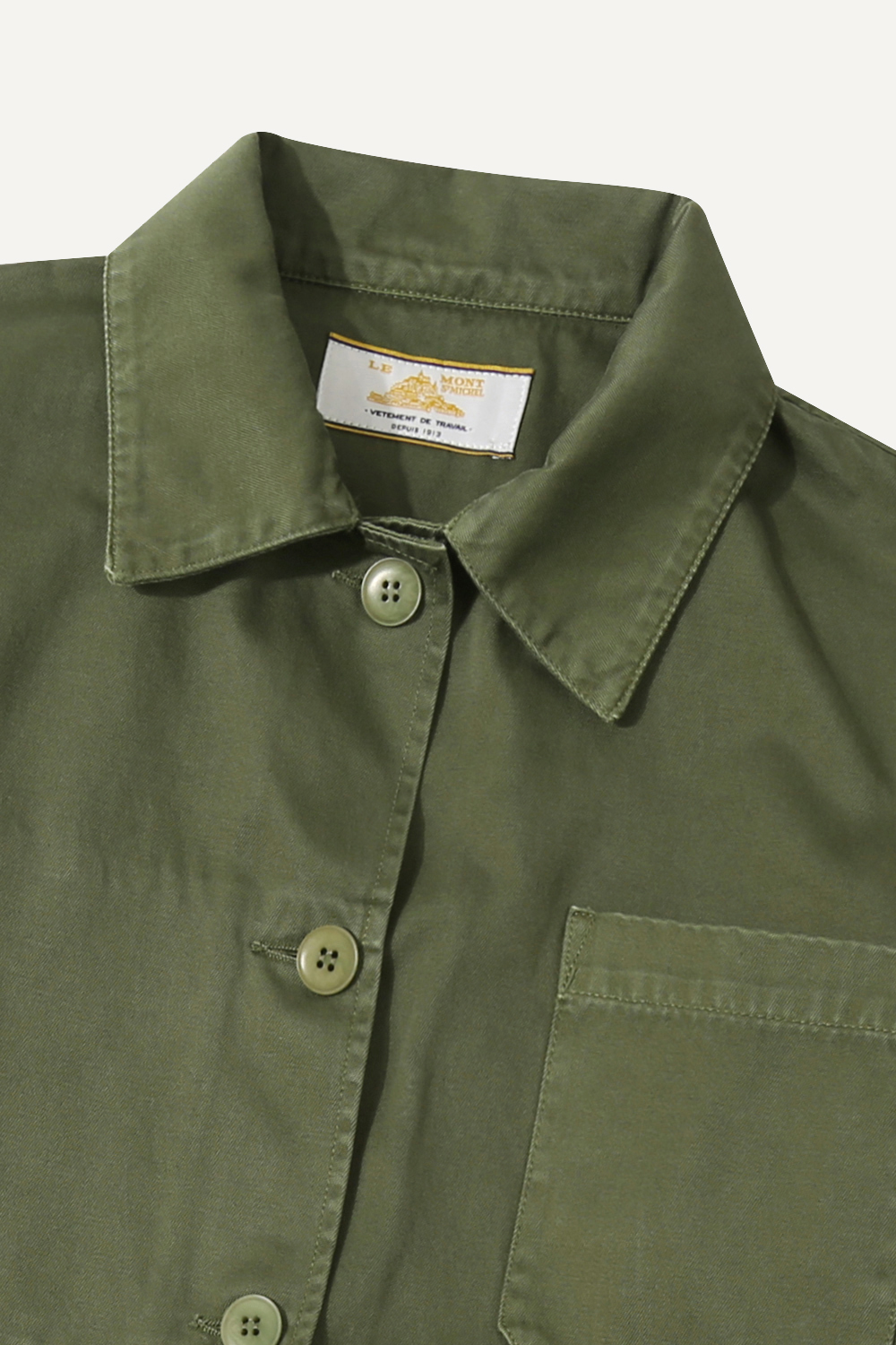 Veste de travail en gabardine - OLIVE, seconde vue