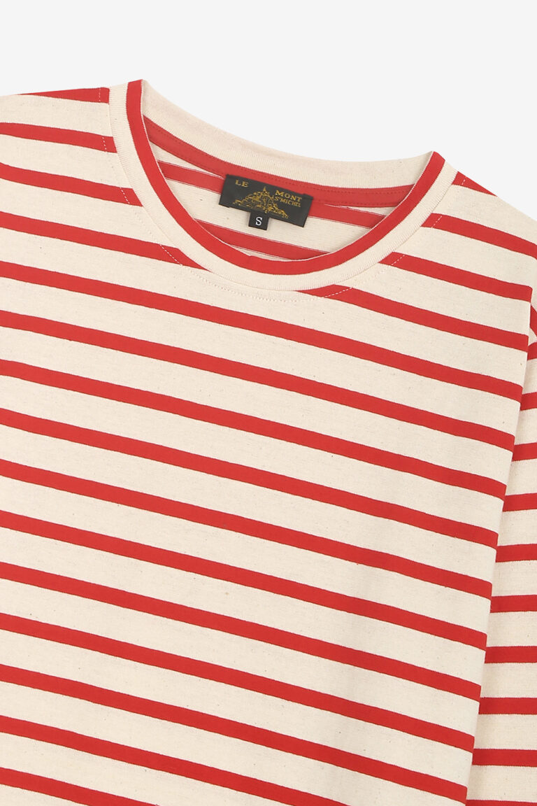 Tilda - Marinière with long sleeves - OFFWHITE/RED, seconde vue