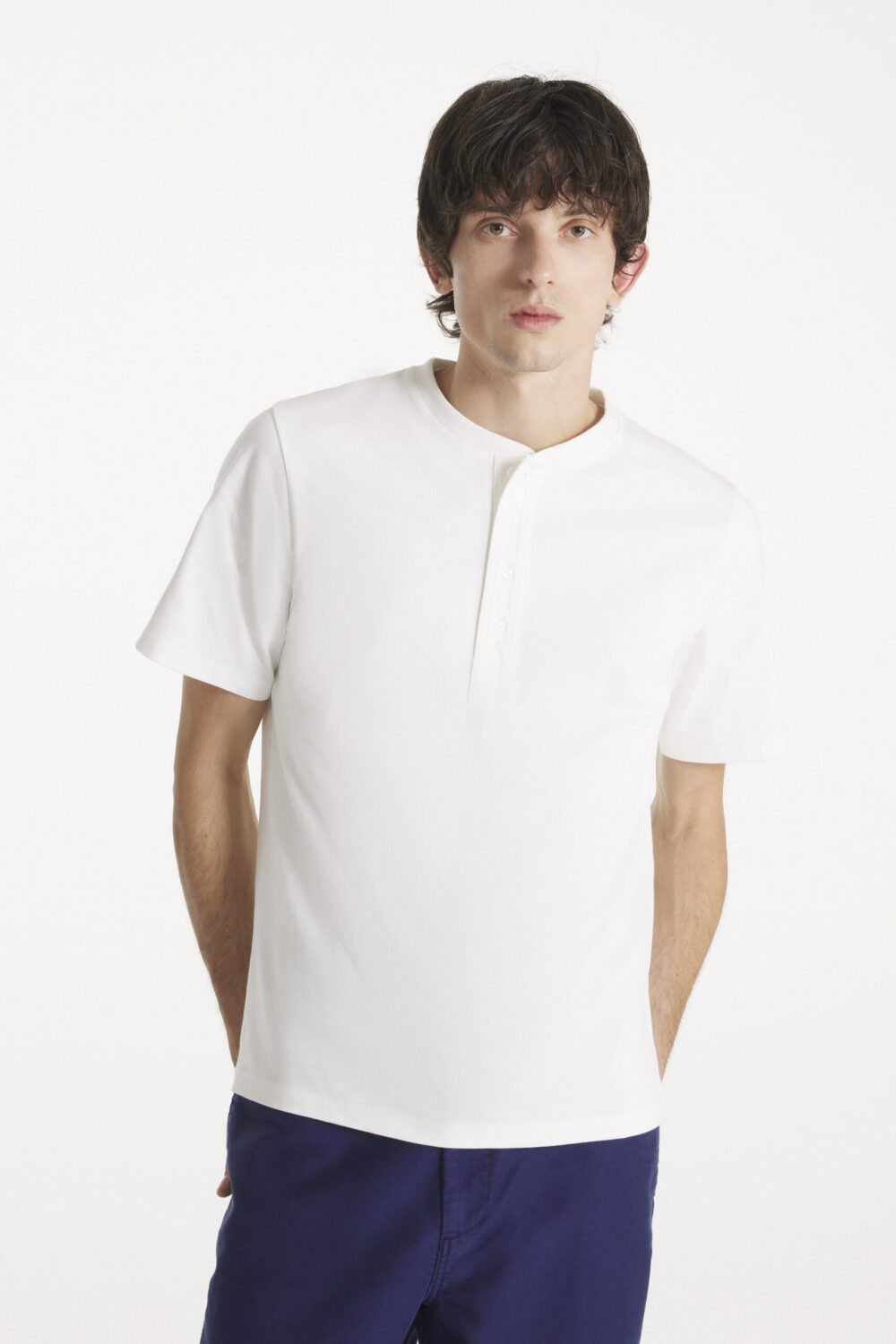 TRENOR - T-SHIRT COL TUNISIEN