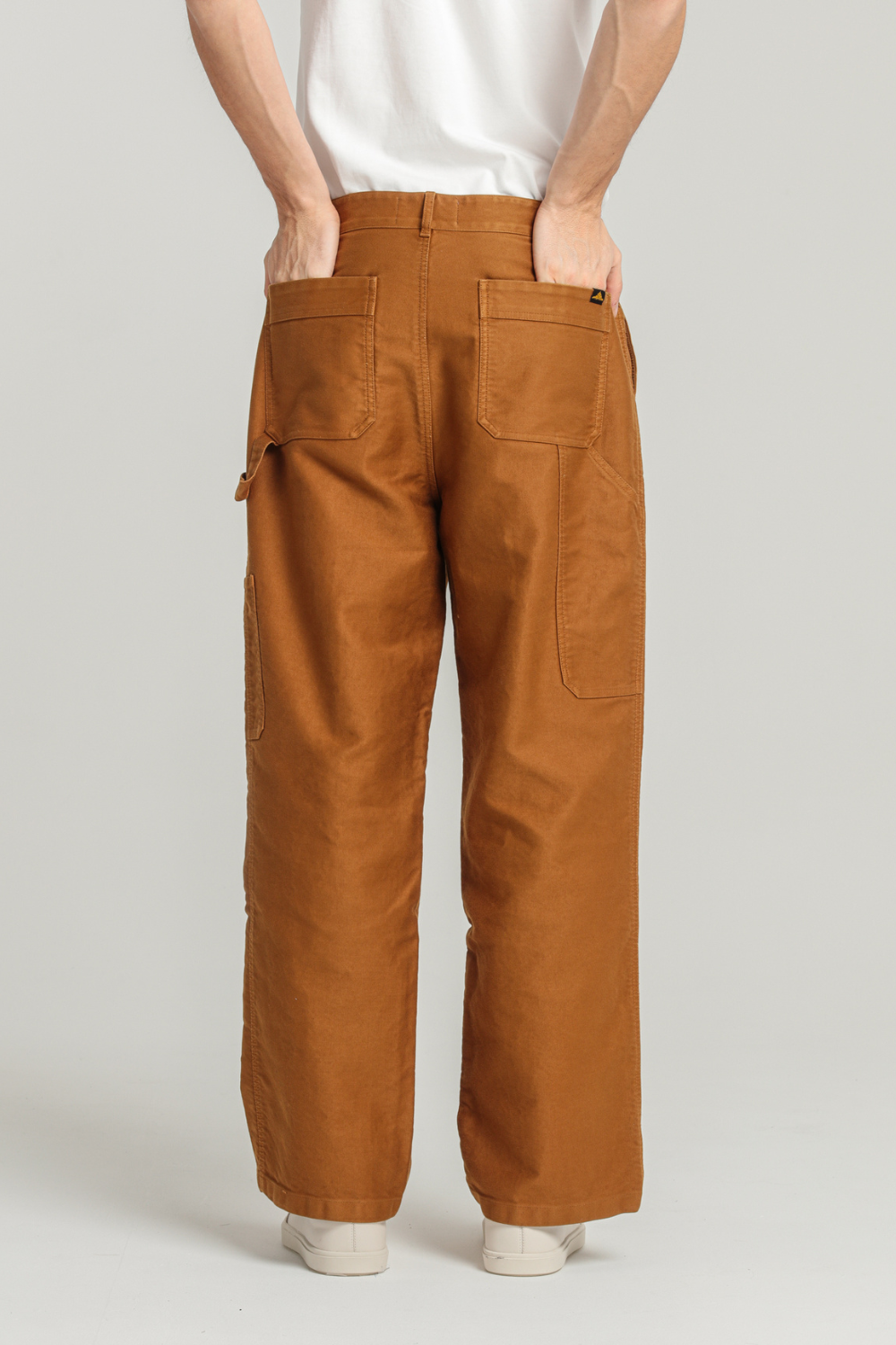Pero - Pantalon carpenter en moleskine - XXS, AMBRE