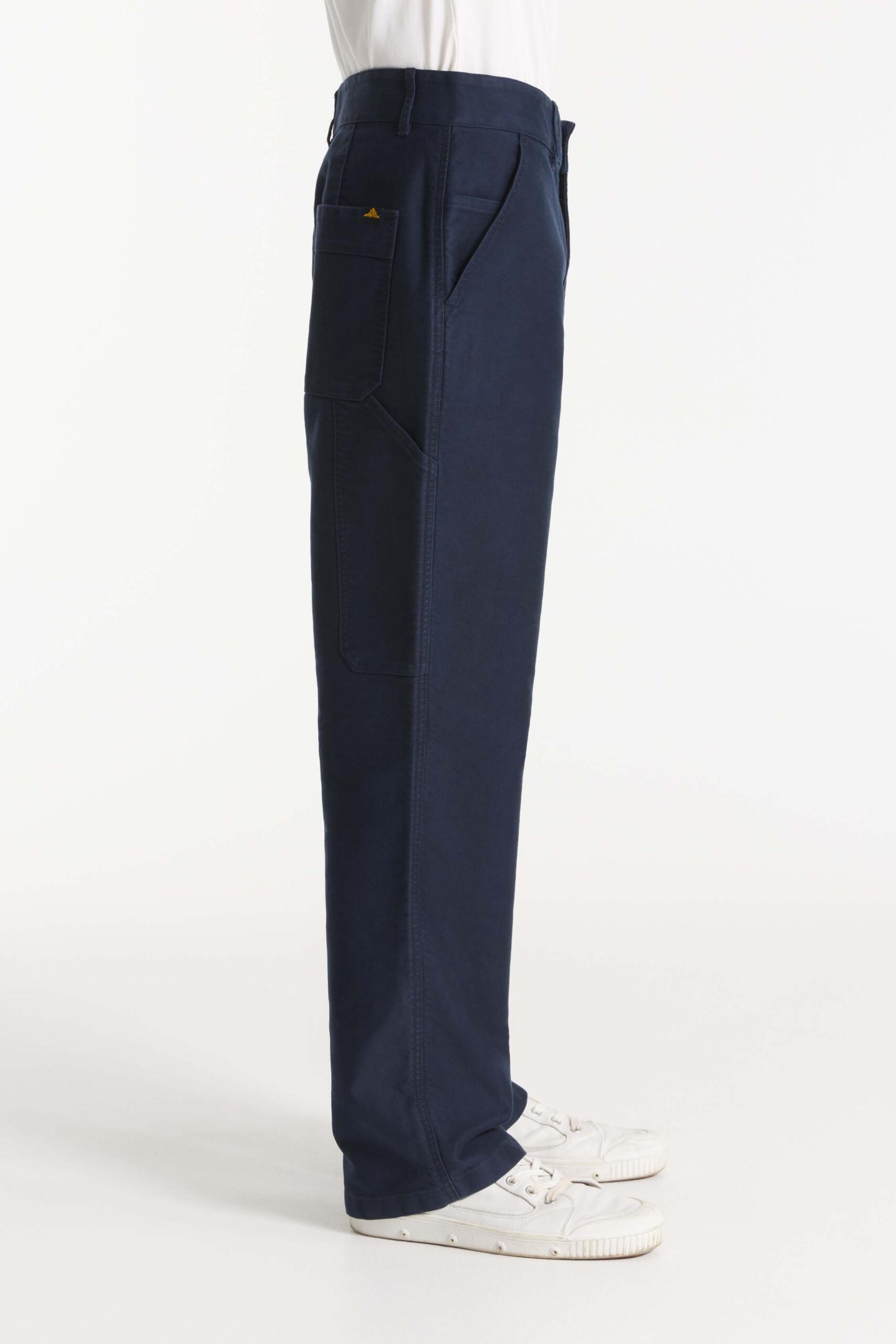 Pero - Carpenter pants in moleskin - NAVY, seconde vue