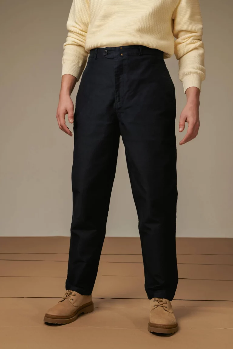 Perig - Wide leg work pants - NAVY, seconde vue