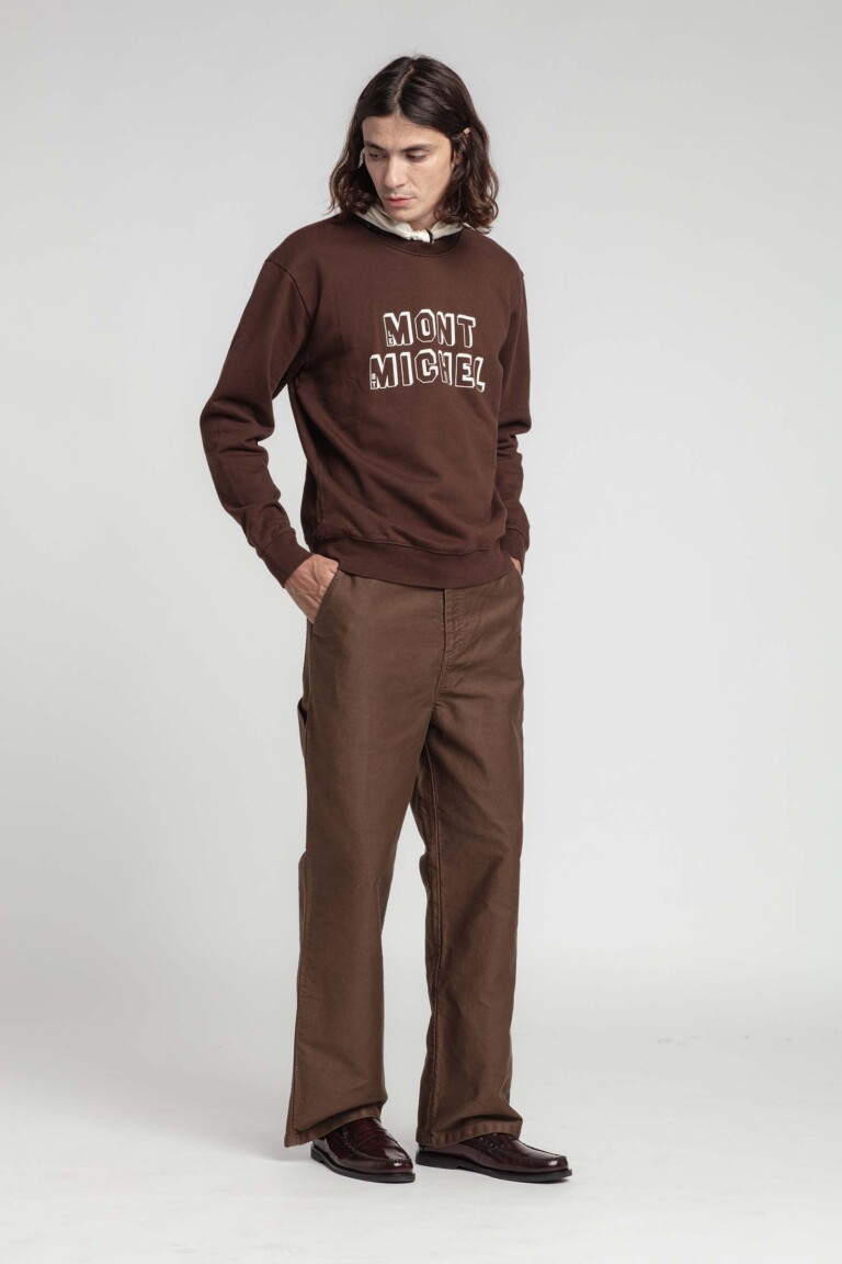 Pero - Carpenter pants in moleskin - BROWN, seconde vue