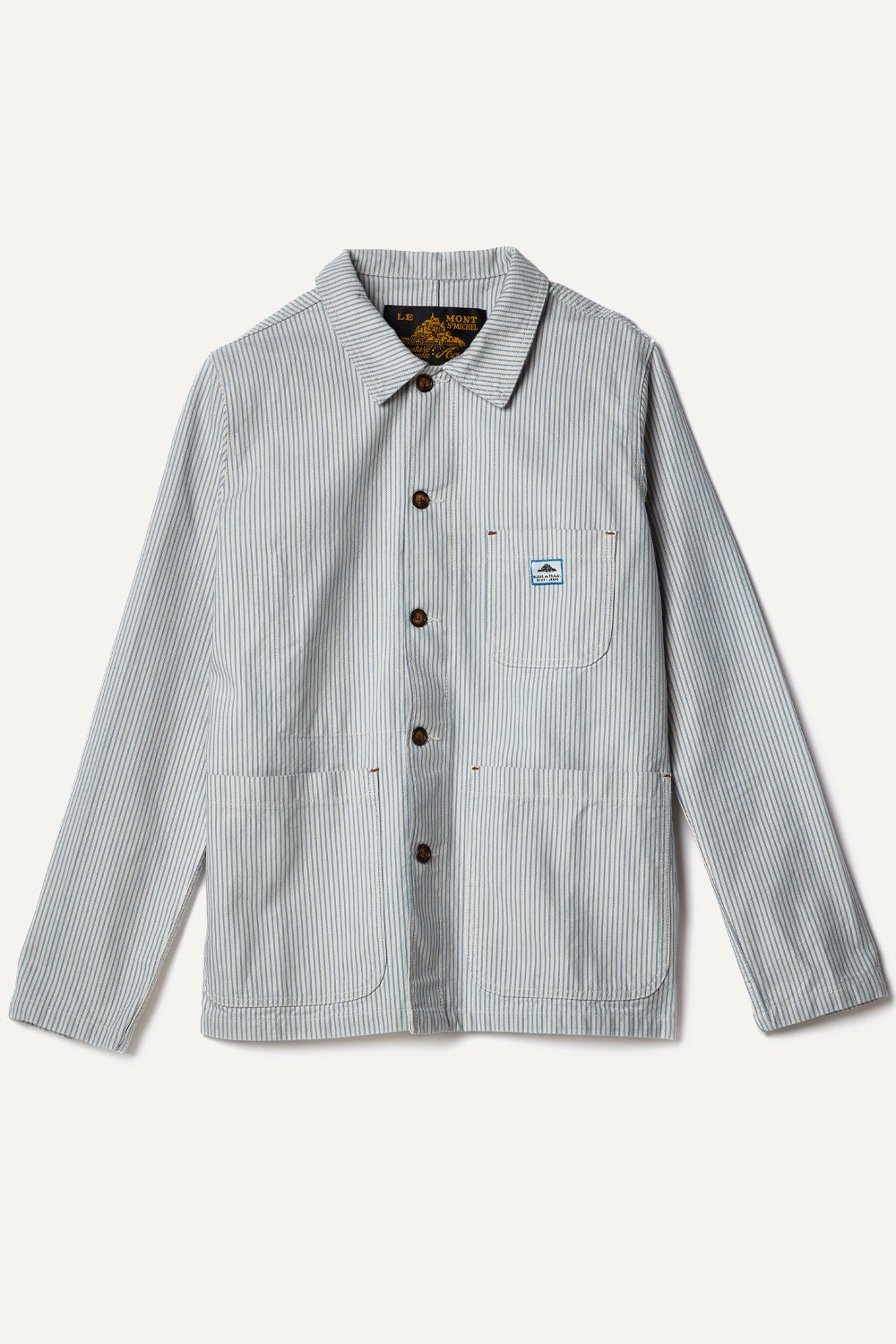 Vame - Veste de travail à rayures - 36, BLEU