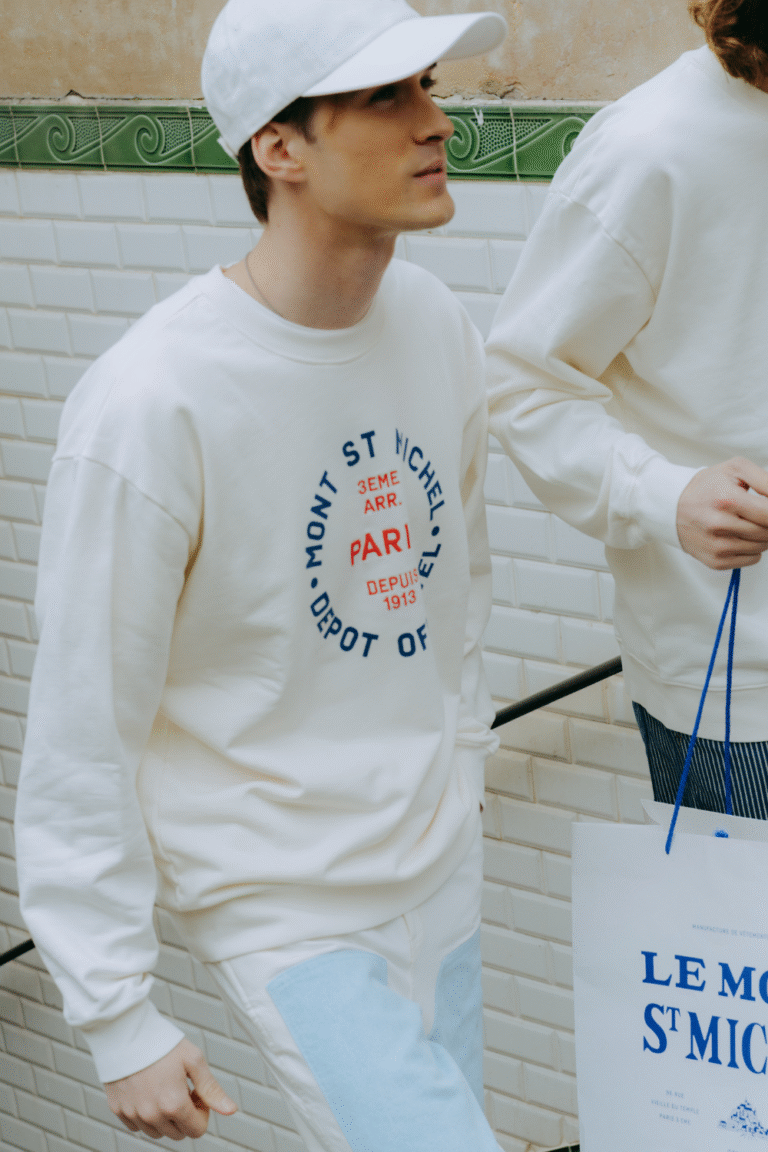 Tolvin - Embroidered and flocked sweatshirt - WHITE, seconde vue