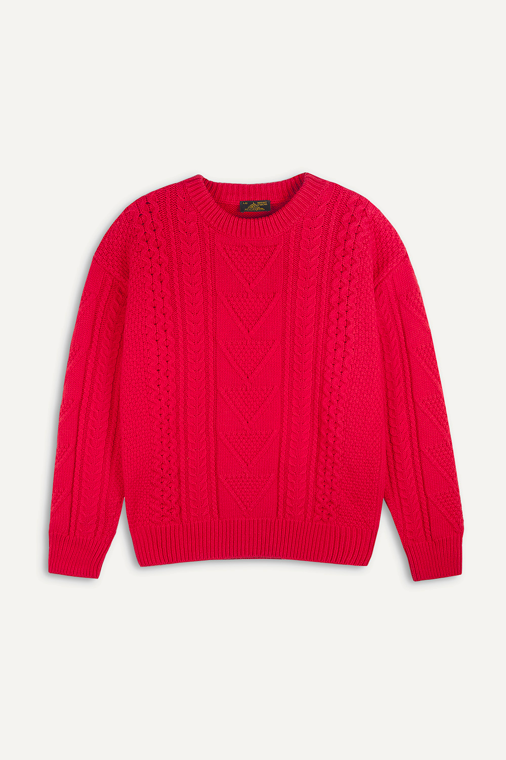 SANELLE - PULL EN MAILLE TORSADÉ - XS, ROUGE