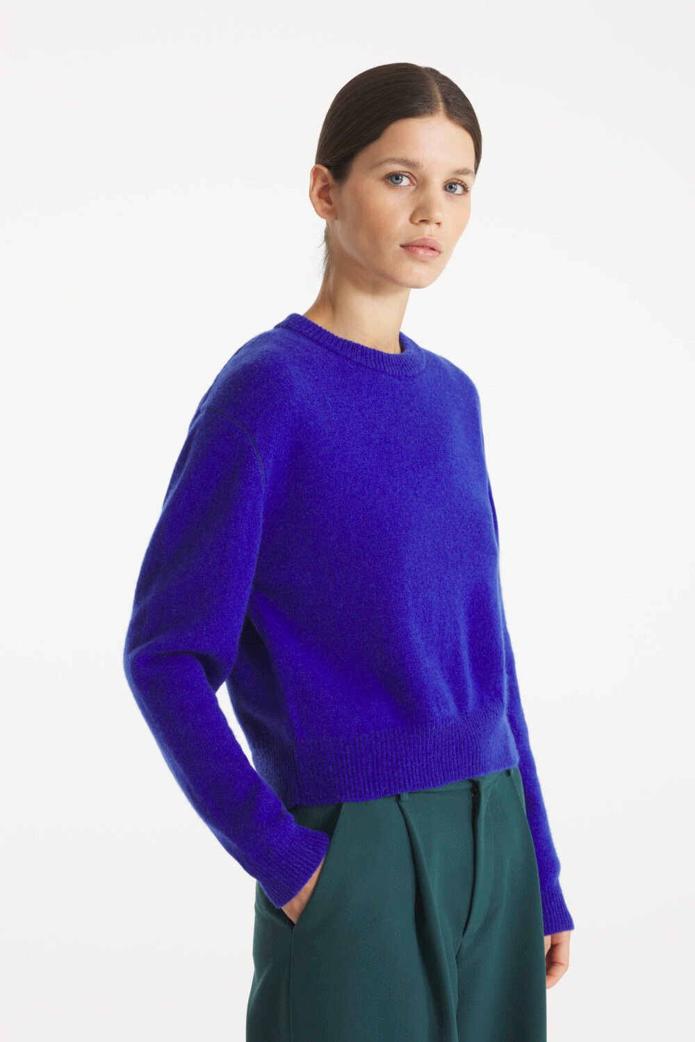 SALVINO - PULL LAINE ET CACHEMIRE - XS, BLEU