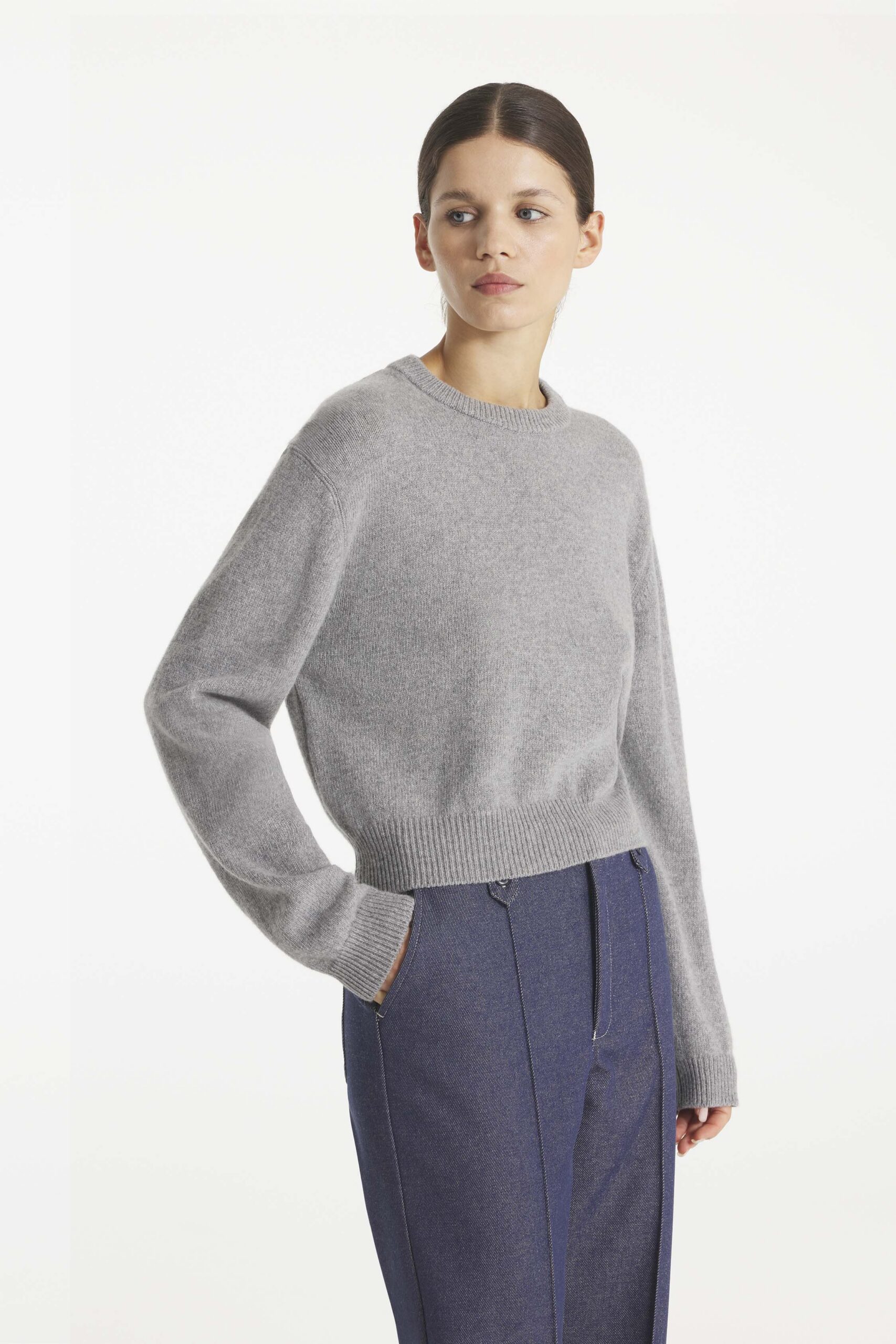 SALVINO - PULL LAINE ET CACHEMIRE - S, GRIS