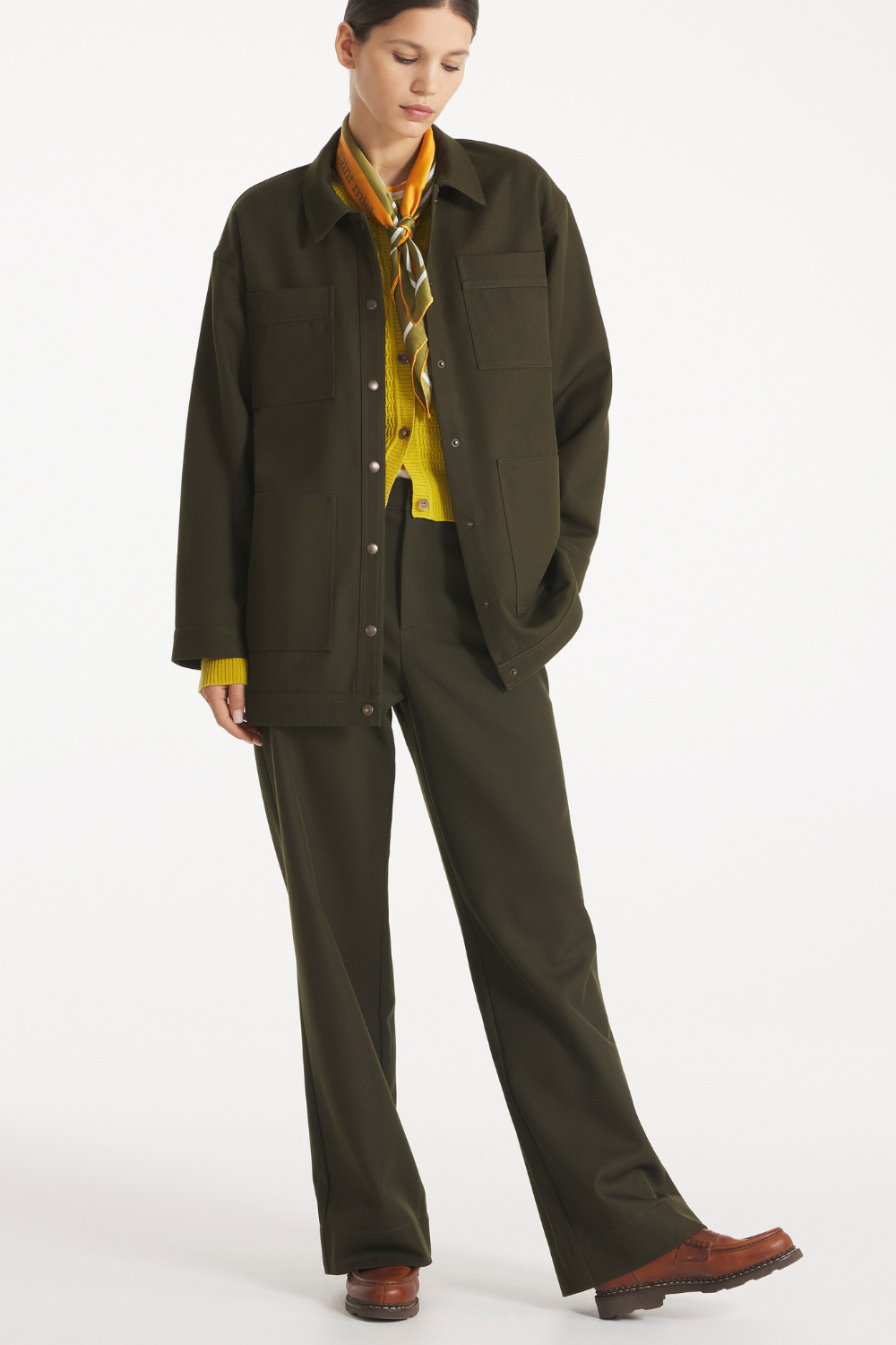 Paoma - Wool twill pants - 36, KAKI