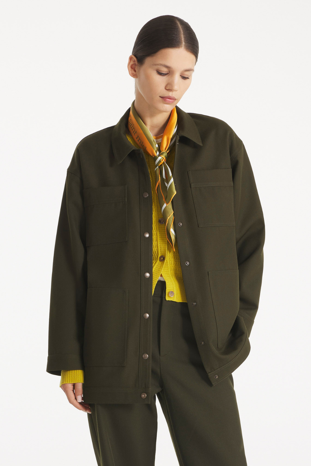VEZOUL - VESTE MI-LONGUE EN LAINE - 36, KAKI