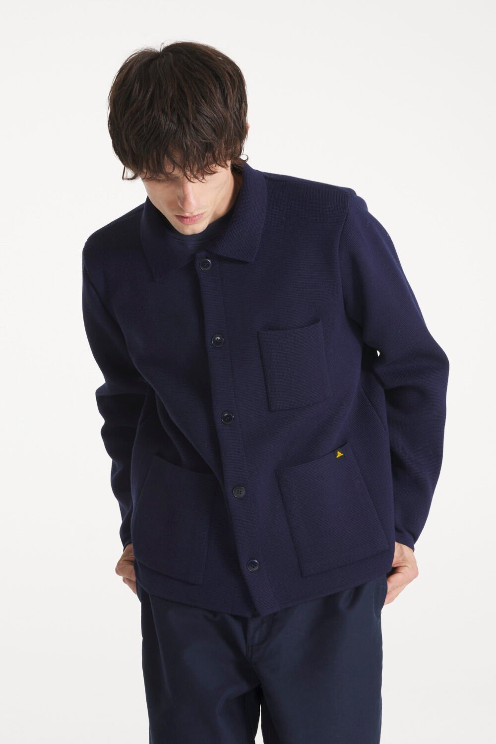 Guino - Work cardigan - XS, NAVY