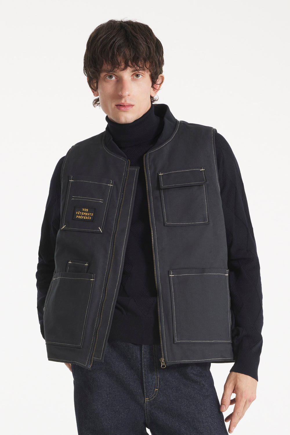 VERSI - UTILITY VEST - M, NAVY