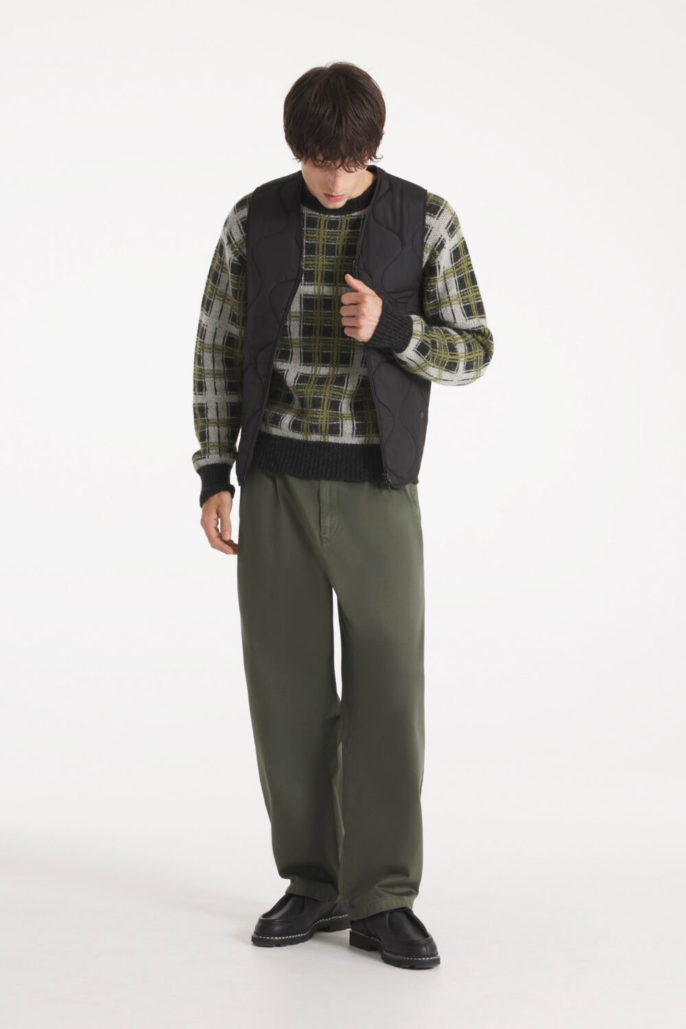 Pitt - Wide-leg gabardine pants - XS, GREEN