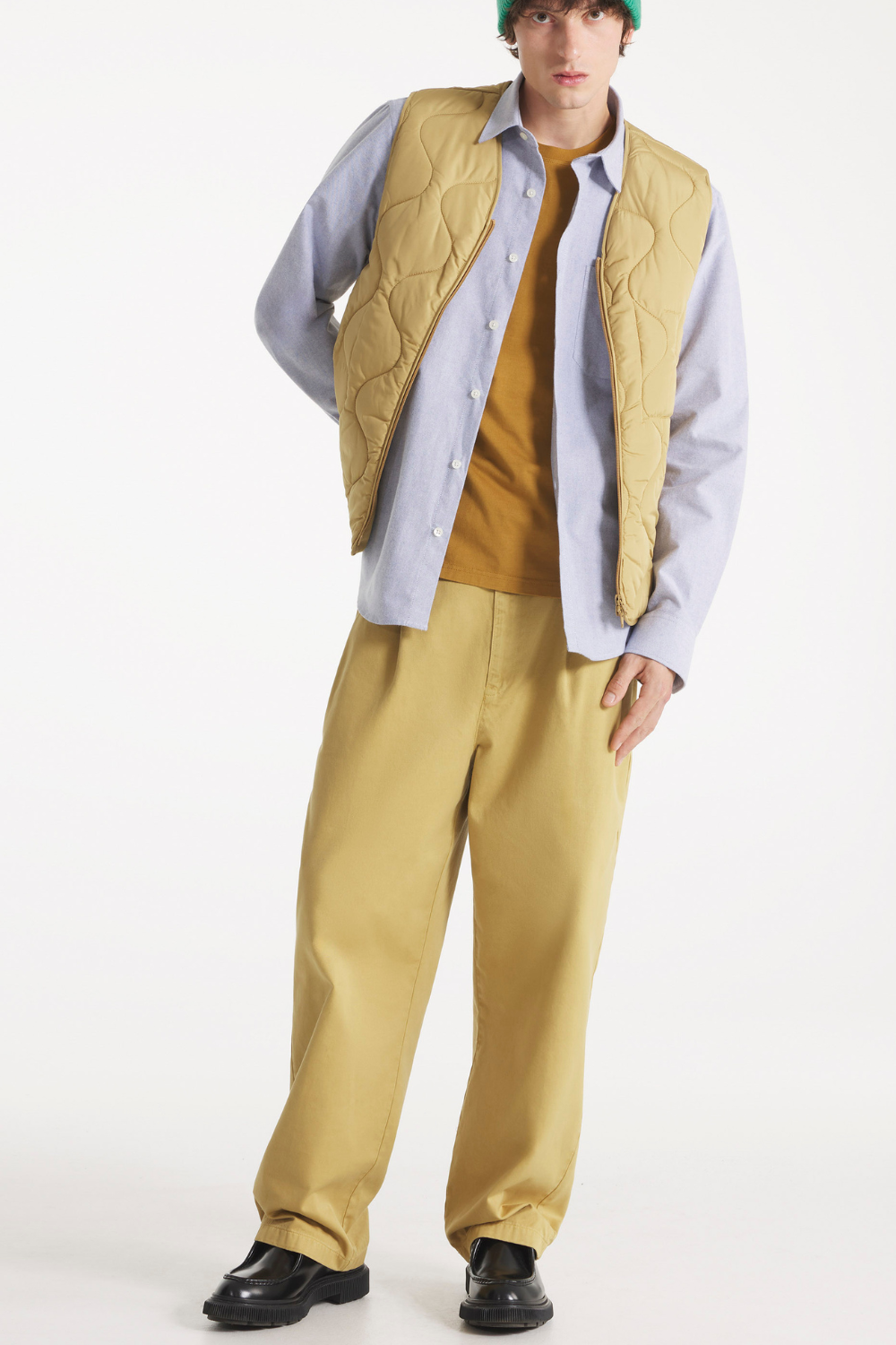 Pitt - Pantalon large en gabardine - M, BEIGE