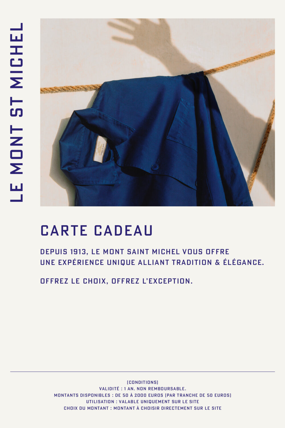 Carte cadeau Le Mont Saint Michel - 50 €