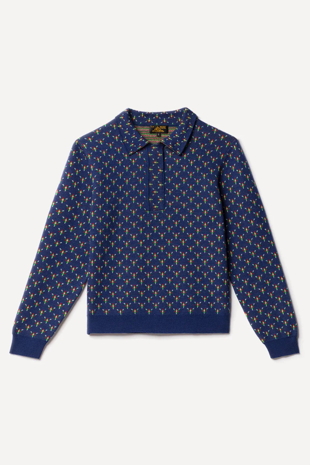 Sarza - Mini jacquard sweater - M, BLUE
