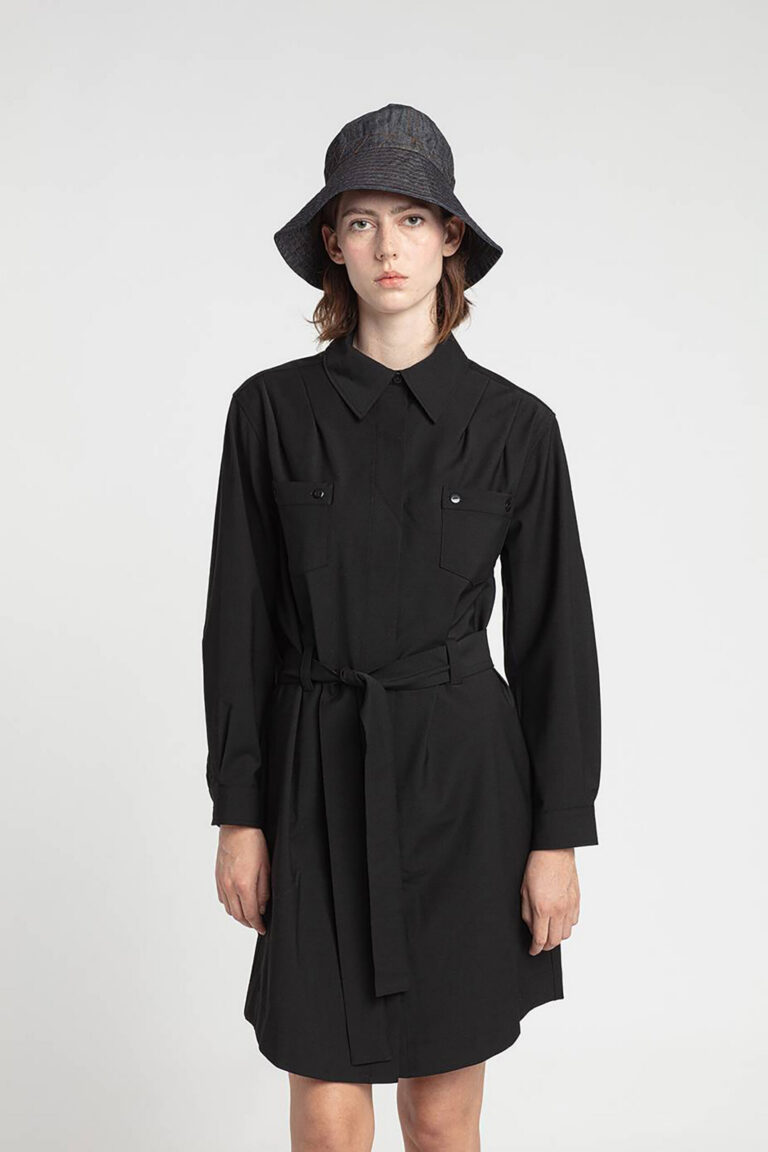 Ru - Robe chemise en laine froide