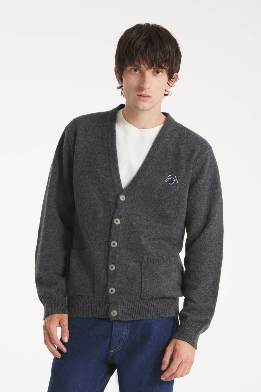 GLISTAN - CARDIGAN EN MAILLE - XL, GRIS