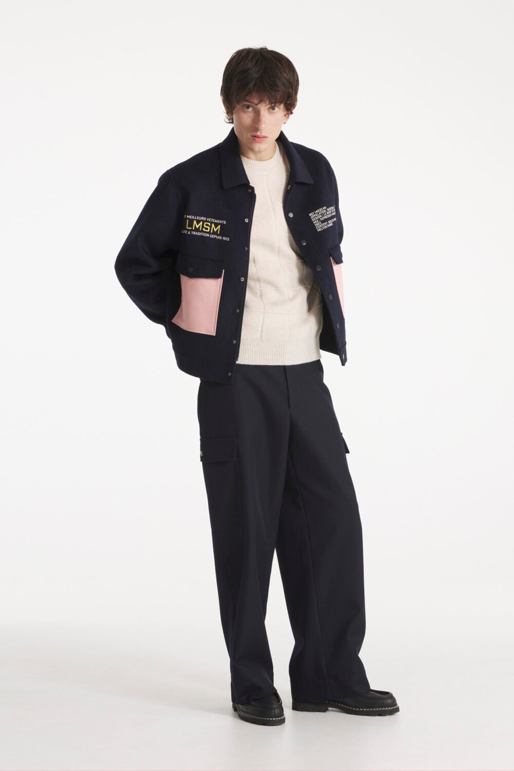 PLESLIN - PANTALON CARGO EN LAINE - XS, MARINE