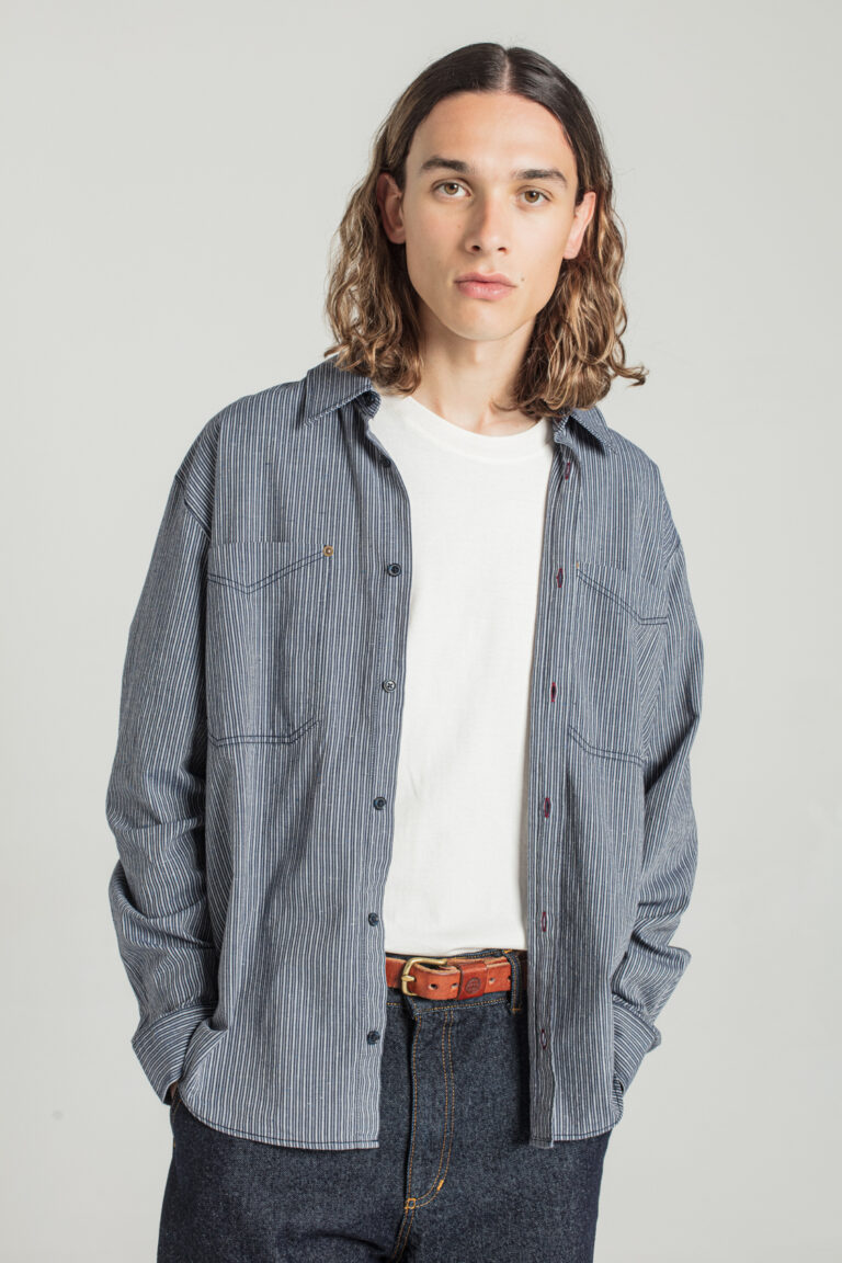 CED - STRIPED SHIRT - NAVY, seconde vue