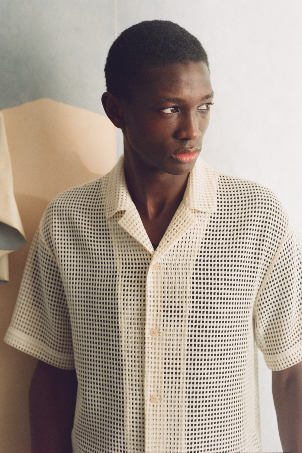 CACHEL - OPENWORK SHIRT - XXL, OFFWHITE