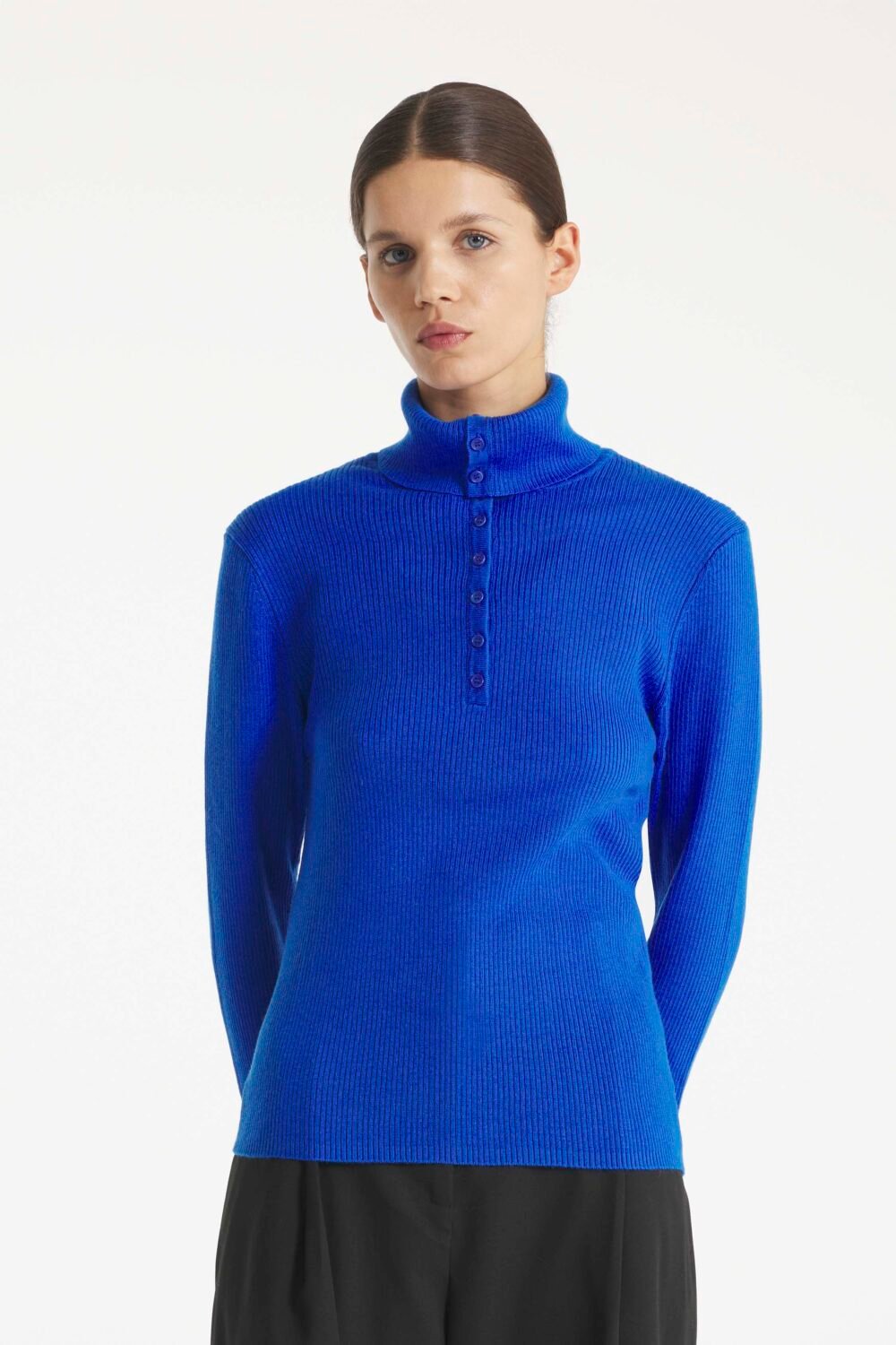 SOMAR - PULL-OVER À COL MONTANT - S, BLEU