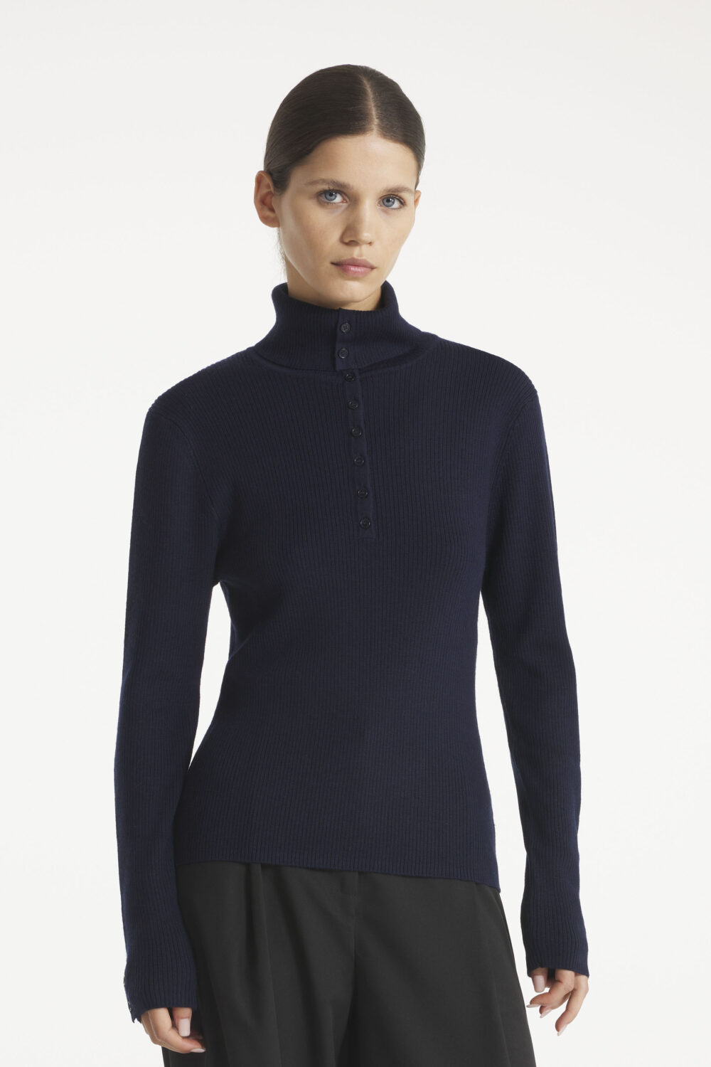 SOMAR - HIGH-NECK PULLOVER - S, NAVY