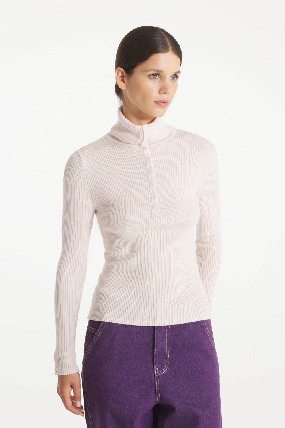 SOMAR - PULL-OVER À COL MONTANT - XS, ECRU