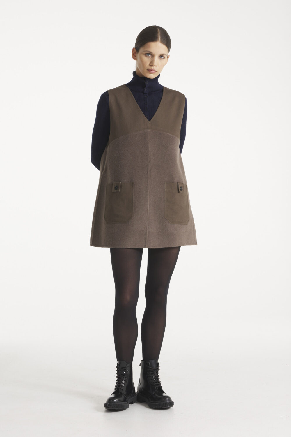 RHEKYA - WORKWEAR DRESS - 40, BROWN