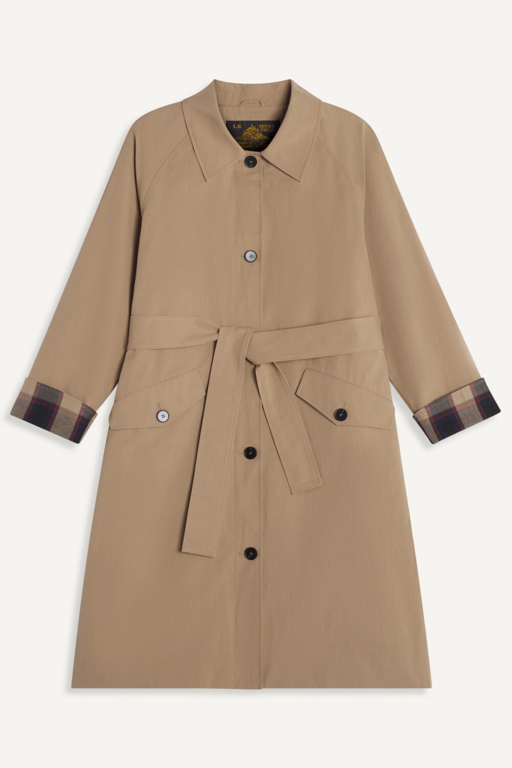 MILA - TRENCH DOUBLURE ÉCOSSAISE