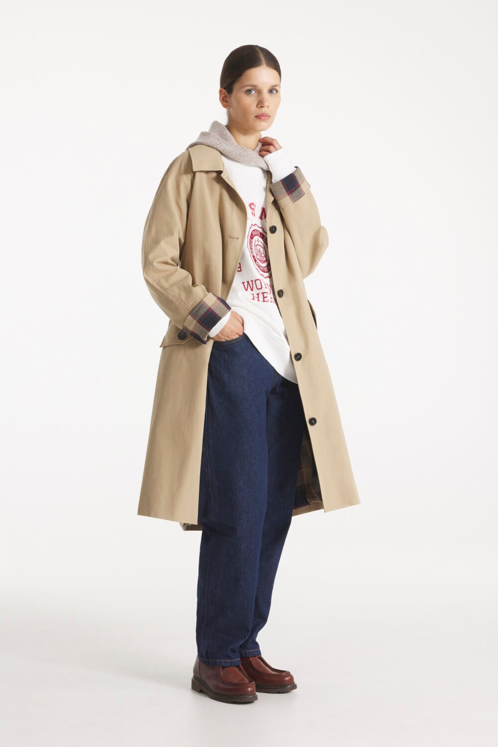 MILA - TRENCH DOUBLURE ÉCOSSAISE