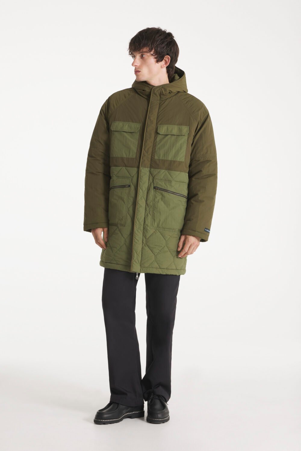 MATALIO - TWO-TONE PARKA - S, KAKI