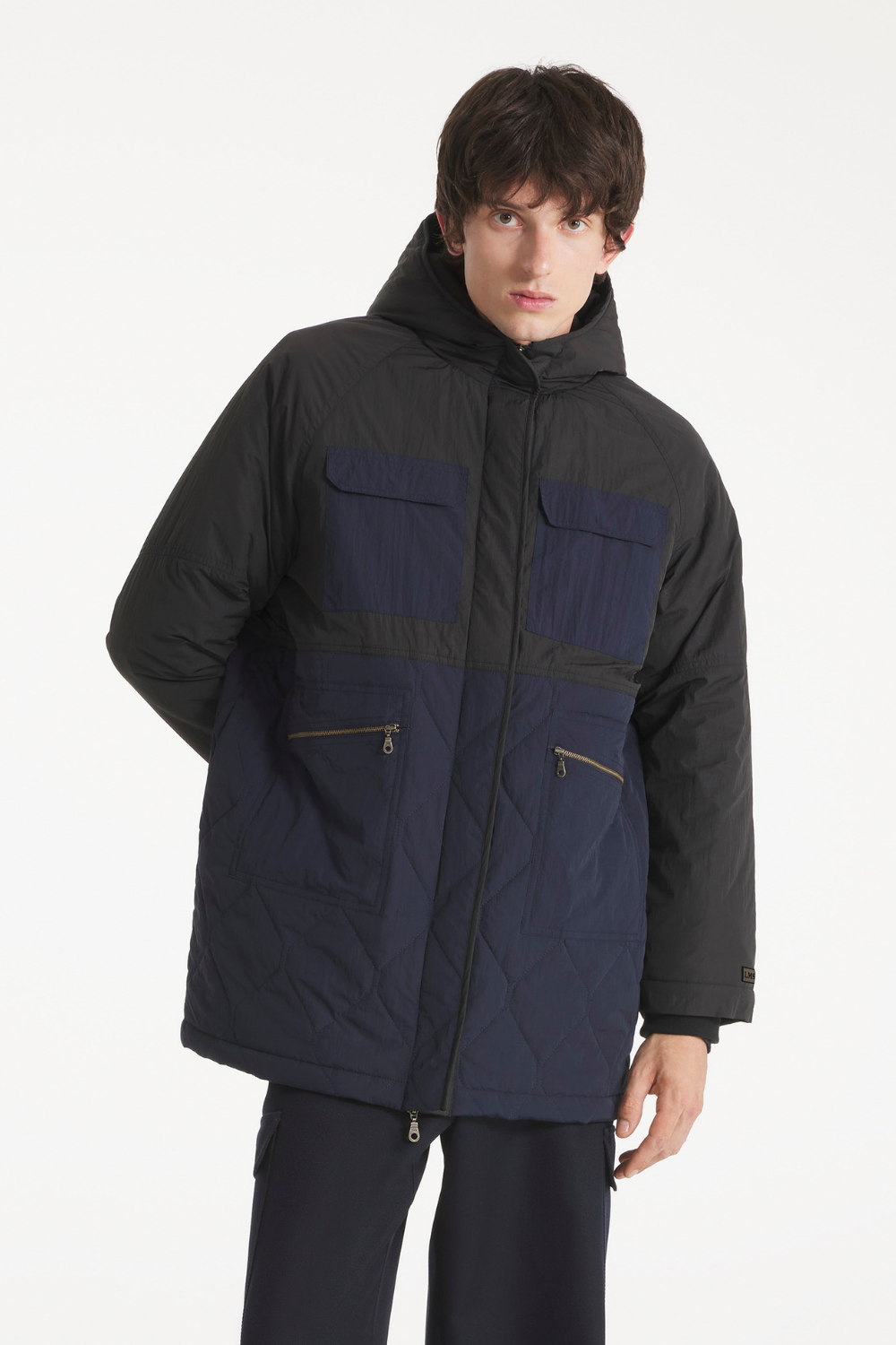 MATALIO - TWO-TONE PARKA - L, NAVY