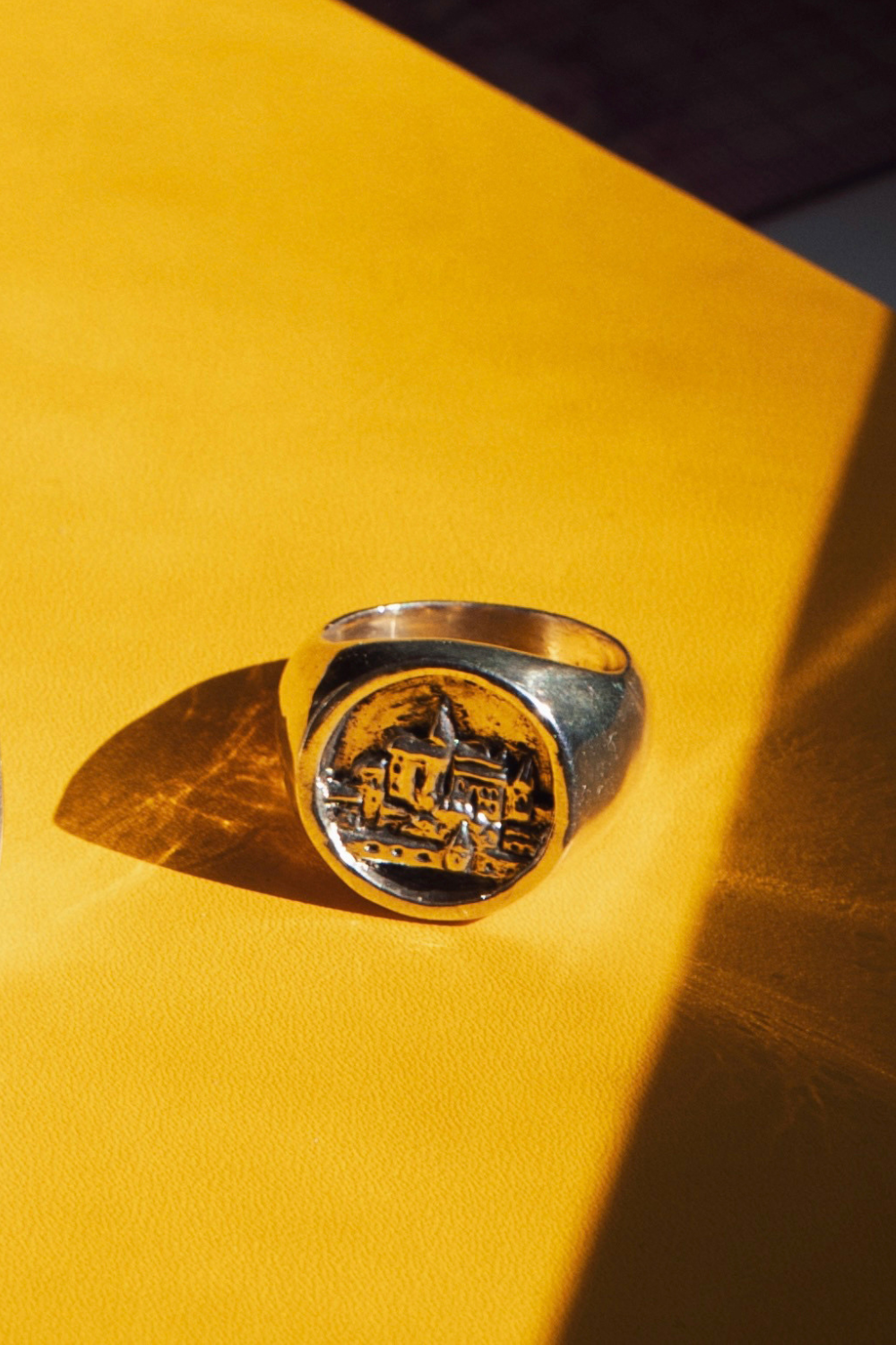 SILVER SIGNET RING - MEM X LMSM - t52, silver
