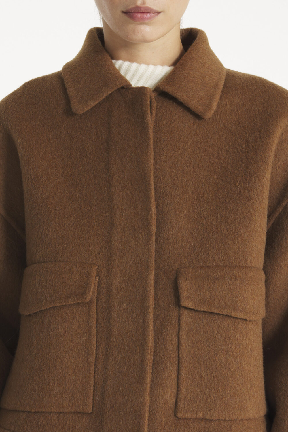 MATHILDA - BLOUSON EN LAINE - 38, NOISETTE