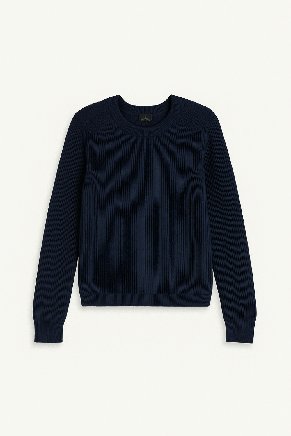 SHOULDY - FINE KNIT SWEATER - L, NAVY