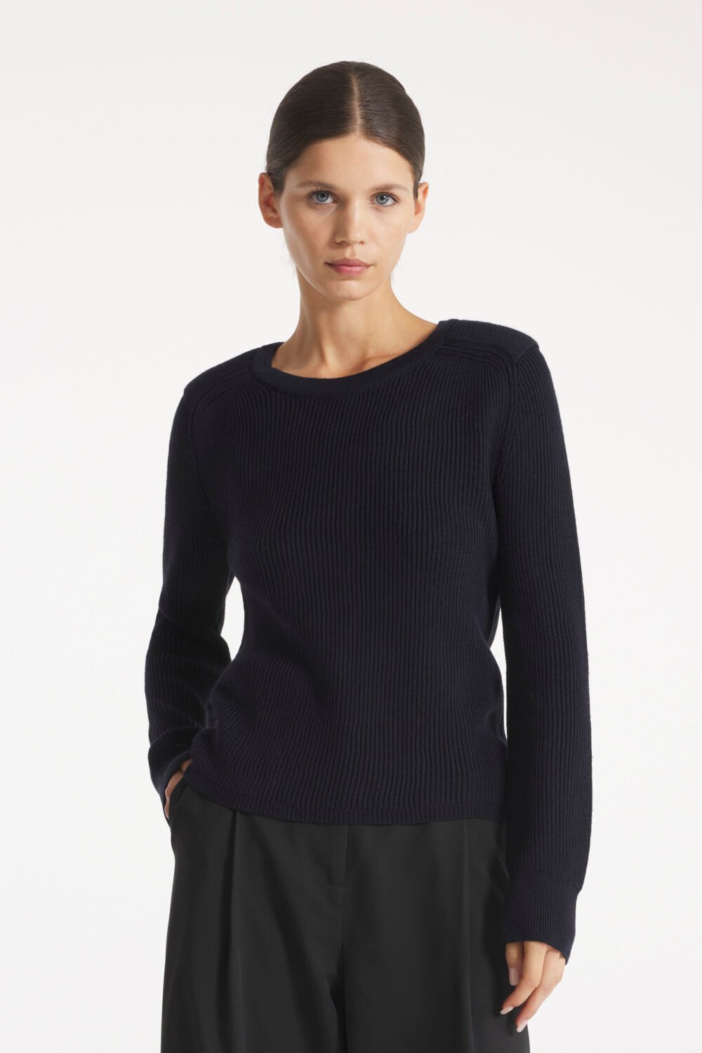 SHOULDY - PULL MAILLE FINE - M, MARINE
