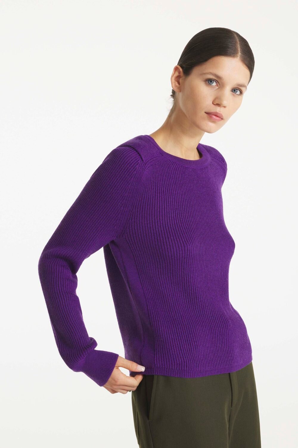 SHOULDY - PULL MAILLE FINE - L, VIOLET