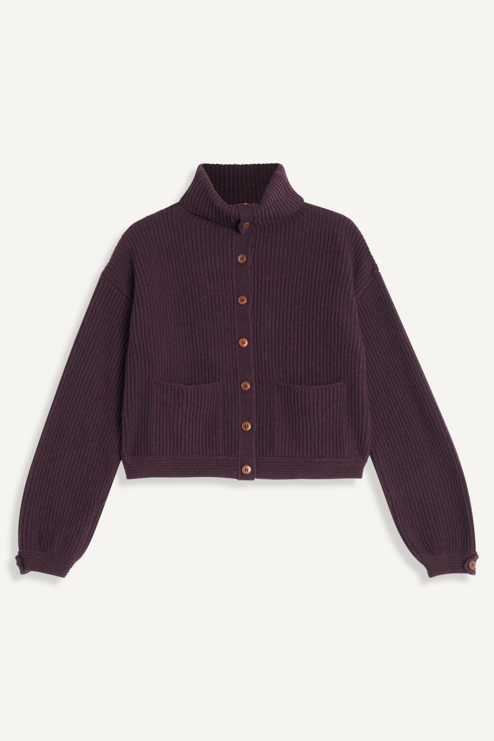 GINA - CARDIGAN EN LAINE - S, VIOLET