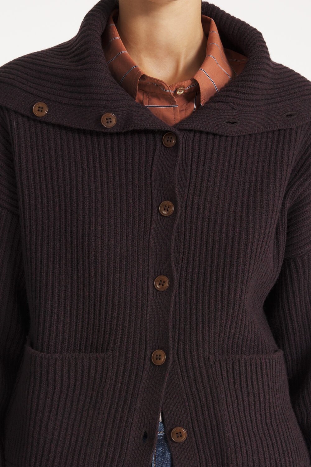 GINA - CARDIGAN EN LAINE - L, VIOLET