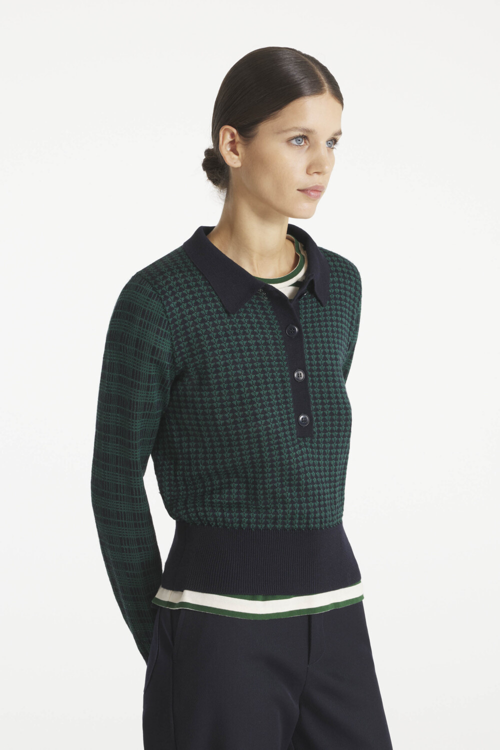 SASMO - VINTAGE SWEATER - S, NAVY