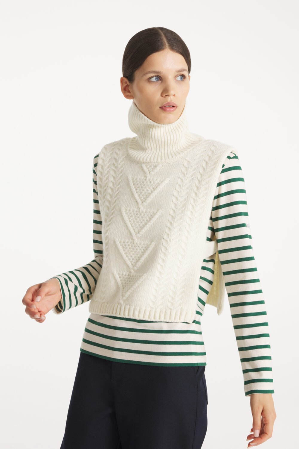 SARIANNE - PULL SANS MANCHES - XS, ECRU