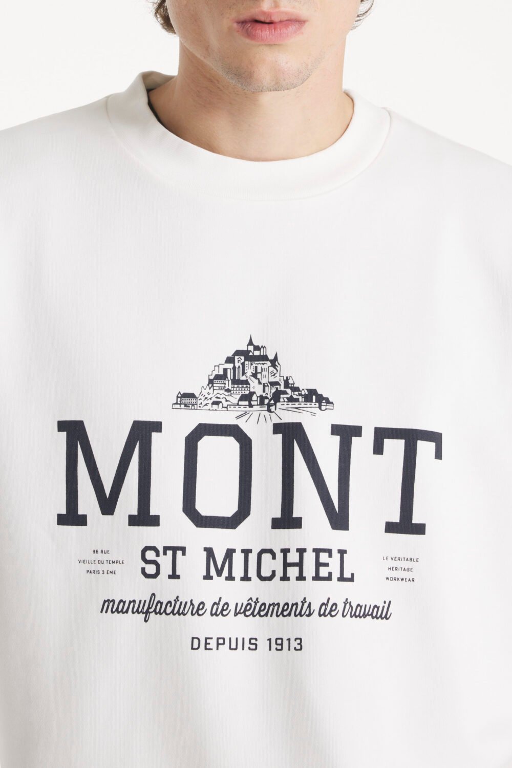 TERNAL - SWEAT EN MOLLETON - M, ECRU